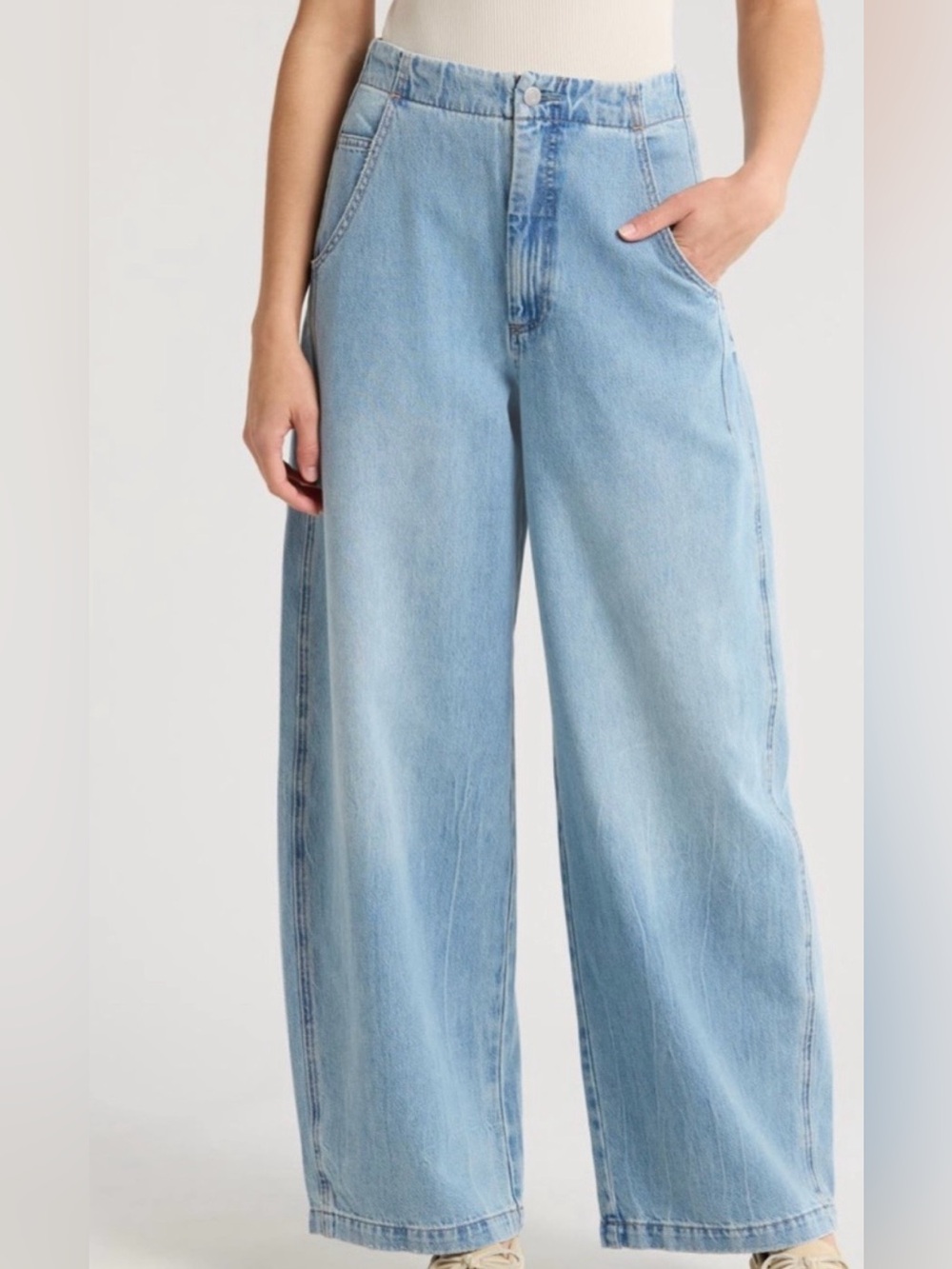 PISTOLA LOTTIE HIGH RISE RELAXED BOWED LEG JEANS